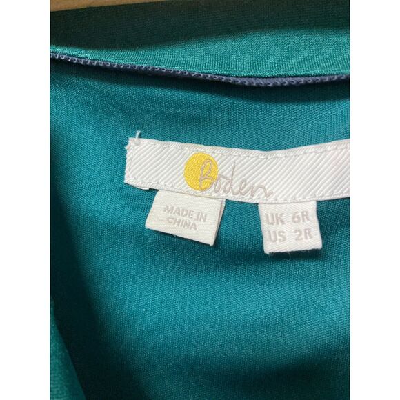 Boden Jersey Wrap Dress Emerald Green Size 2 - Picture 5 of 6